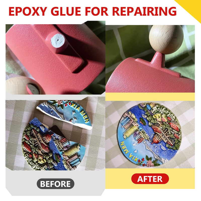 5 Minute Epoxy Glue 100ml, Multi-Purpose Clear Epoxy Adhesive for Metal, Plastic, Wood, Ceramics, Glass and More, Sturdy, Waterproof, Heat-Resistant, Fast Curing Liquid Epoxy Resin Kit