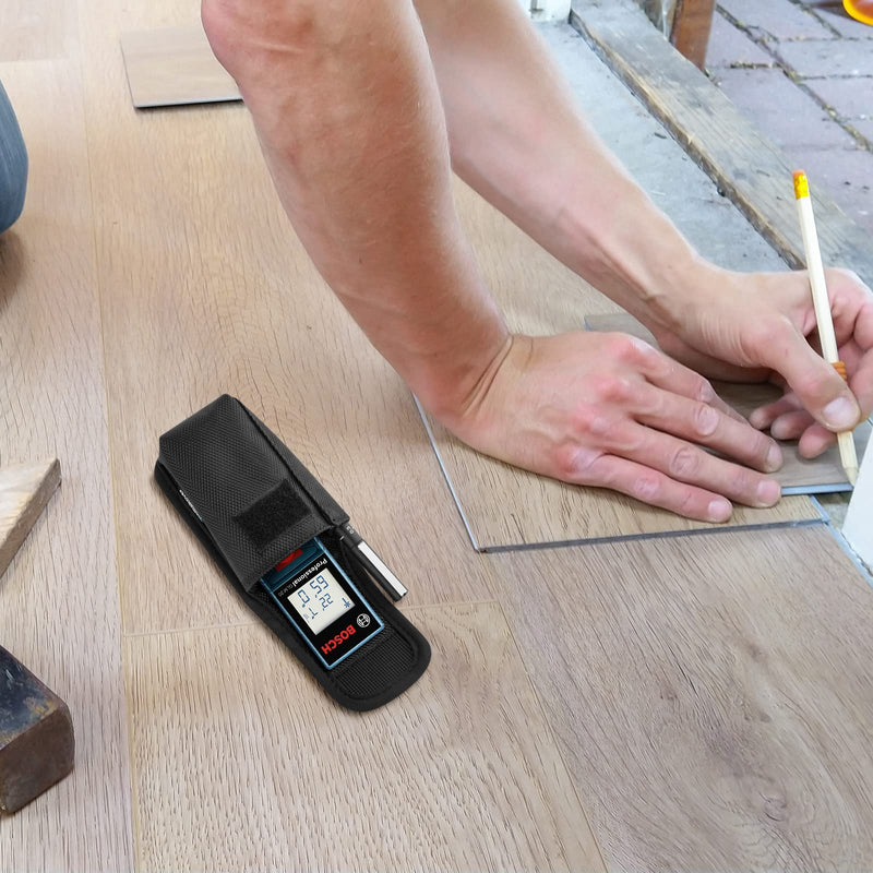 1680D Laser Measure Case Fits for Bosch GLM20 Blaze 65ft Laser Distance Measure & DTAPE DT50 165ft Laser Measure, with Pen Pocket, Belt Buckle & Carabiner, Protective Travel Storage Bag Black