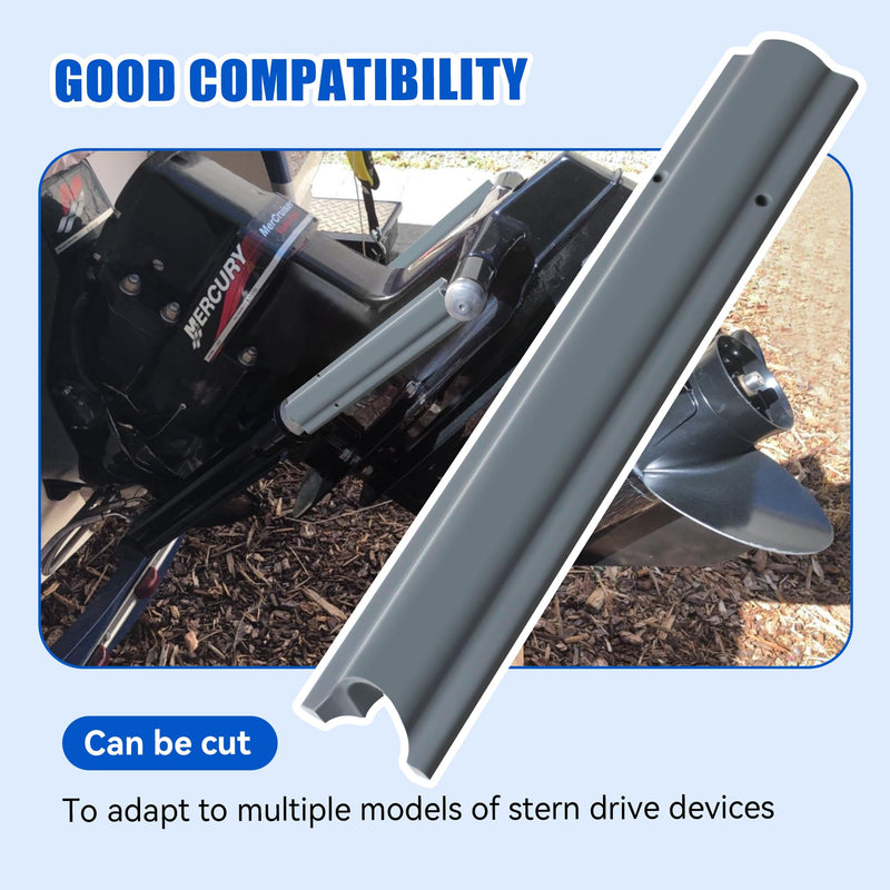 2PCS Stern Drive Trim Cylinder Trailering Clips, Cuttable Cleavable Trim Trailer Clip, Take Stress Off Hydraulic System, Keep Outdrive Supported, Prevent Damage from Jolts on Trailer, Grey