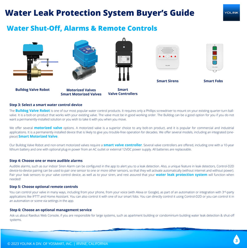 YoLink Water Leak Detector, 1/4 Mile World's Longest Range, Wireless Smart Water Leak Sensor, Alexa, IFTTT, Hub Required Without Hub