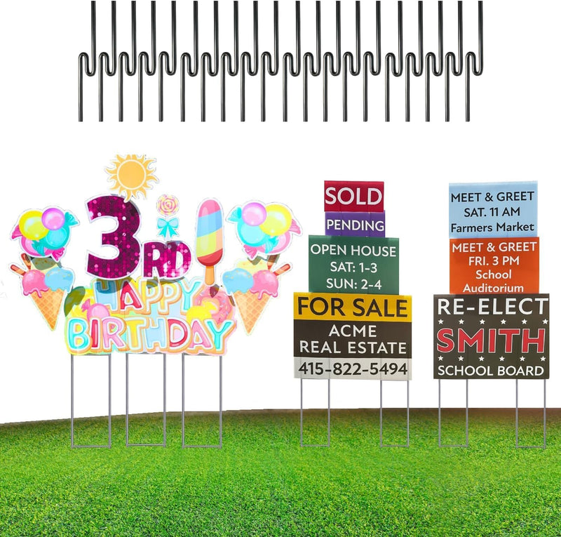 Western Steel & Wire Rider Pins Sign Stacking Pins for Corrugated Signs (Pack Of 25) Pack Of 25