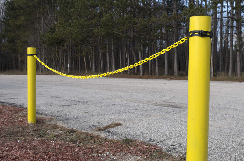 Mr. Chain Plastic Barrier Chain, Yellow, 2-Inch Link Diameter, 25-Foot Length (50002-25) 25 Feet