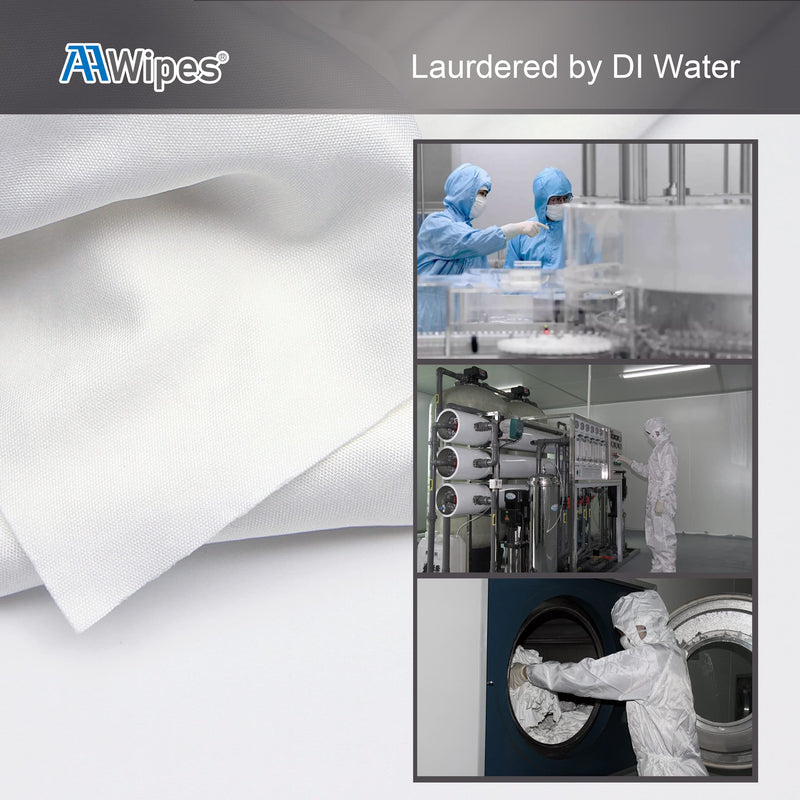 AAWipes Cleanroom Cloth Wipes 6"x6" (Bag of 150 Pcs) Double Knit 100% Polyester Wipers Lint Free Cloths with Ultra-fine Filaments, Laser Sealed Edge, Class 100 Cloths, Ultra-soft Wipes