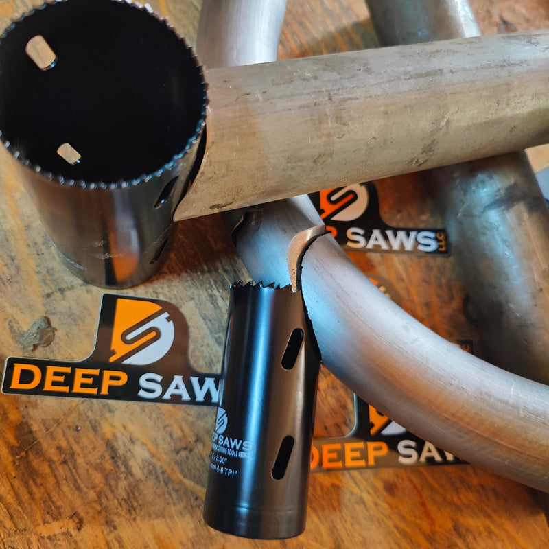 4" Deep 8-12 TPI FINE Tooth Hole Saw for Steel, Stainless Steel, Aluminum, Wood, Plastic, Fabrication, and Construction (1.625") 1.625"