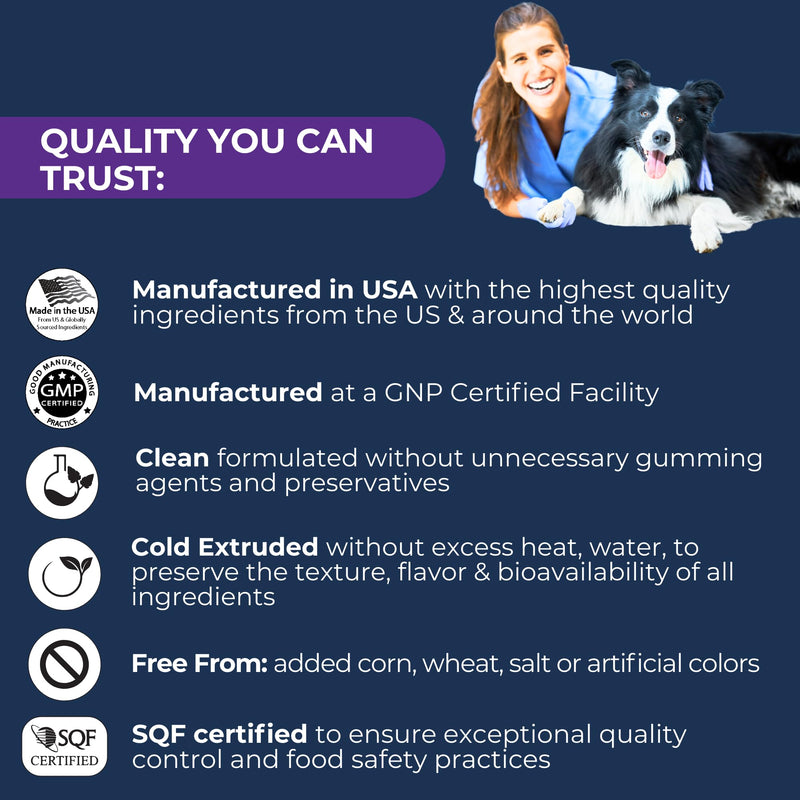 Calm & Relax Soft Chew Supplements for Dogs - Reduce Stress & Anxiety, Behavioral Support, Promote Rest & Relaxation for Active Dogs Calm & Relax - PawsPlanet Australia
