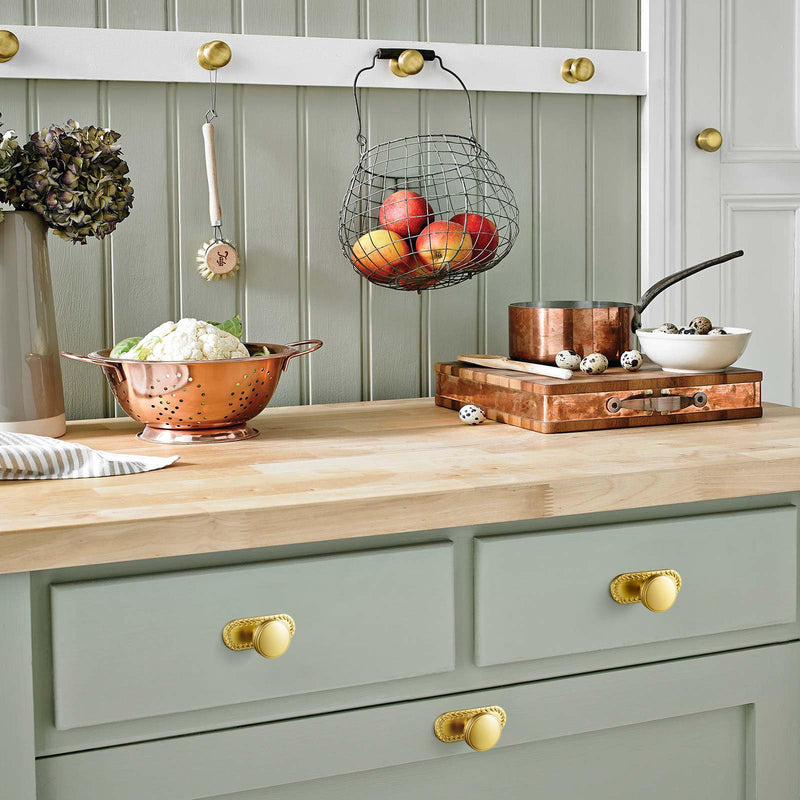 Goo-Ki 6 Pack Cabinet Knobs Brushed Gold Drawer Knobs with Backplate Zinc Alloy Kitchen Hardware - Single Hole/Screw Bar Cabinet Pulls Dresser Handles with Spacer