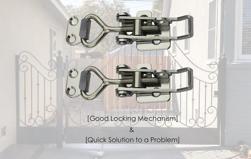 4 Pack Adjustable Buckle Cabinet Boxes Lever Handle Toggle Catch Latch Lock (2S-4,Range:97-123mm) 2S-4,Range:97-123mm