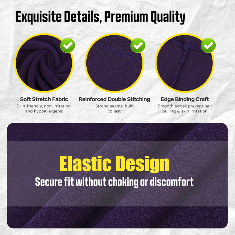 Dog Calming Hoodie Quiet Head Cover Sleeves Anxiety Relief/Noise Protection - Grooming - Thunder - Fireworks M-Head Circle(11.81"~17.32") Purple02