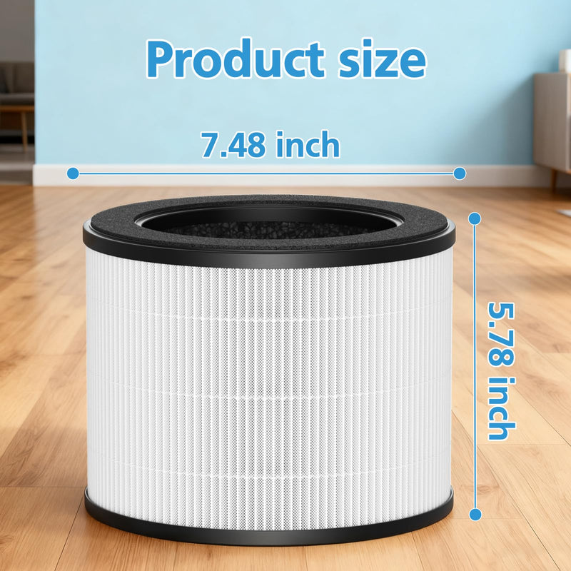 2 Pack Airmega 100 Replacement Filter for Coway Airmega 100 Air Purifier White