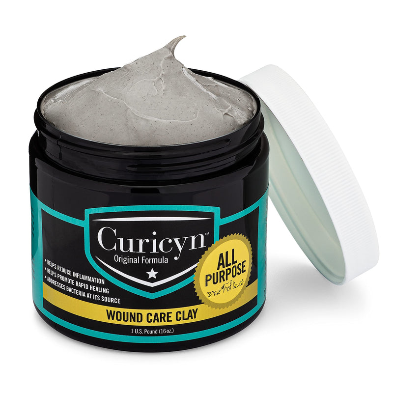 Animal Wound Care Clay 16oz. - Vet-Approved Natural Skin Ointment For Dog, Cat, Horse, and Other Livestock - Bentonite Clay with Aloe Treatment - Gentle No Sting Fast-Acting Formula - PawsPlanet Australia