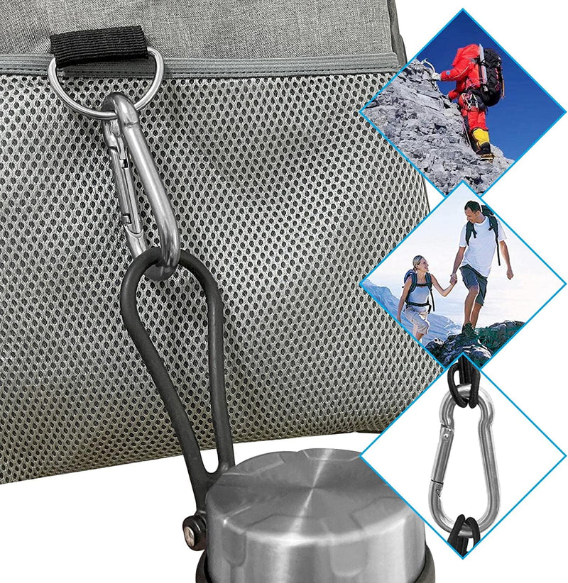 Spring Snap Hooks M5 M6 M8 M10 Carabiner Heavy Duty Carabiner Clips Galvanized Steel Quick Links Caribiniers Hammocks Hooks for Camping Hiking Outdoor Swing Pet Leash Gym M5 - 80pcs - NewNest Australia