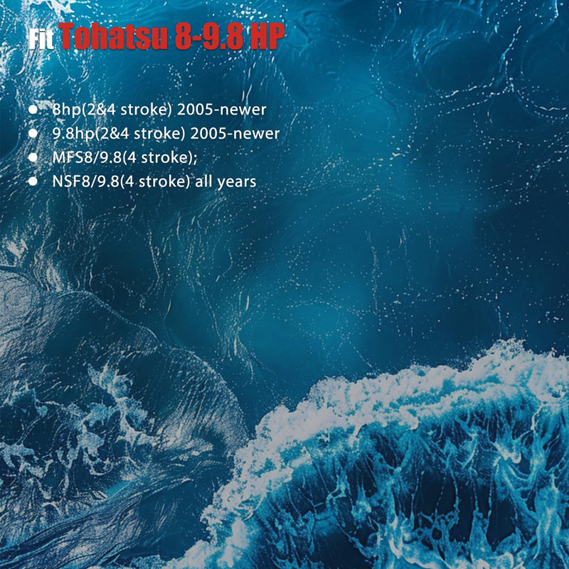 Upgrade OEM Aluminum Boat Outboard Propeller for Tohatsu Engines 8-9.8 HP,12 Spline Tooth,8.5x7.5 8.5x9 8.5x9.5 8.9x8.5,RH