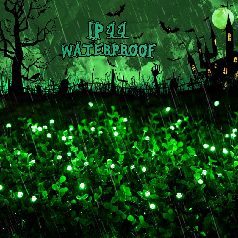 JMEXSUSS 200 LED Christmas String Lights Outdoor, 66ft Expandable Green String Lights Plug in, 8 Modes Waterproof Green Christmas Tree Lights for Outside Yard St Patricks Day Christmas Halloween Decor Green Connectable