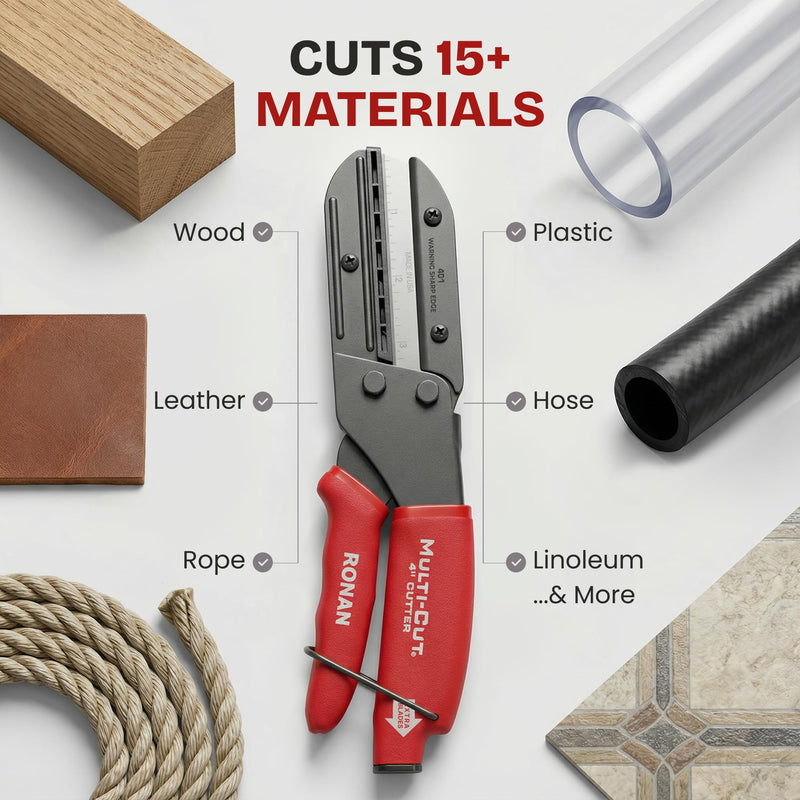 Ronan Multi-Cut 401 Cutting Tool - Wood, Box, Branch, Plant, Plastic, Rope, Leather, Linoleum, Rubber Cutter, DIY Utility All Purpose Multi-Cutting Device