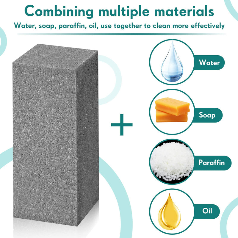 Batiyeer Soft Gummy Stone for Skis, Grinding Rubber Gummy Abrasive Block Stone, Snowboard Ski Stone for Removing Rust and Burrs, 50 x 20 x 20 mm, 60 Grit Gray
