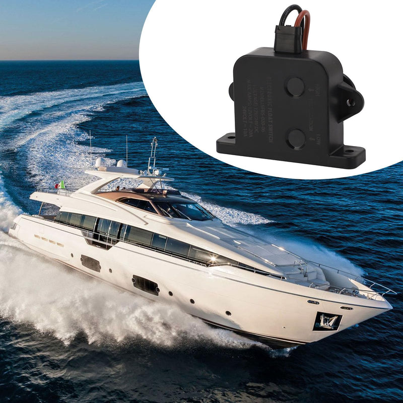 CHICIRIS Marine Bilge Pump Sensor, Auto Alarm Accurate Water Level Switch ABS Material DC 12V 24V 60°C Max Temperature for Boats Ships Yachts