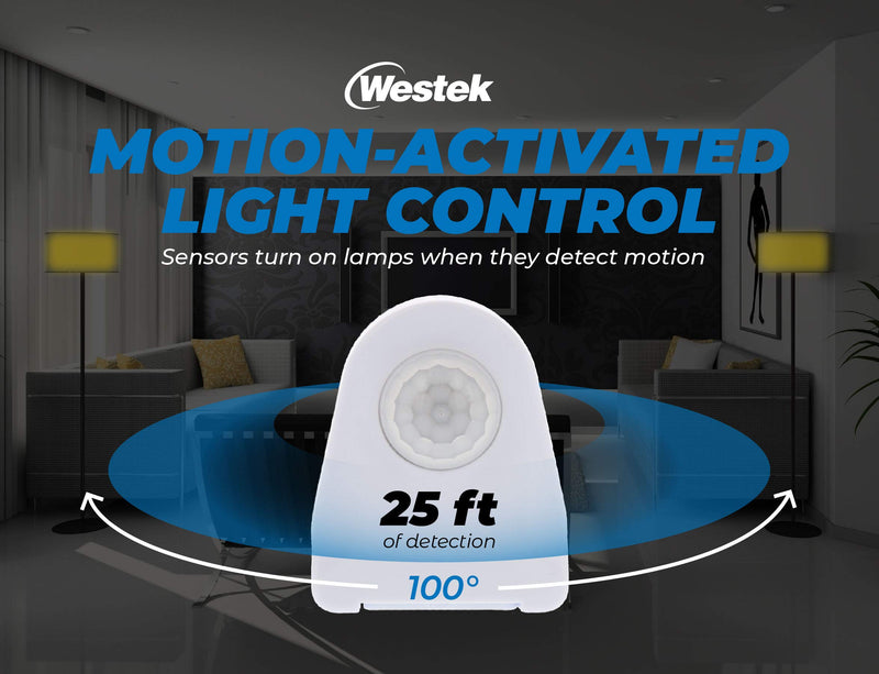 Westek MLC12BC-4 Indoor Plug-in Corded Motion Activated Light Control, Single, White 1