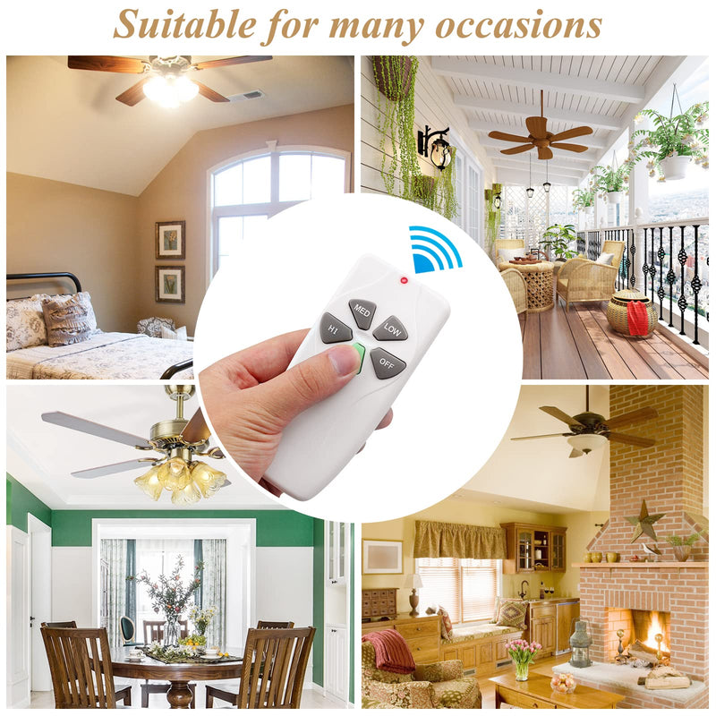 Ceiling Fan Remote Control Replacement, FAN-53T Remote for Harbor Breeze Hampton Bay Hunter, Replace 2AAZPFAN53T L3HFAN11T FAN-11T L3HFAN35T1 FAN-35T KUJCE9103 CHQ8BT7030T CHQ7030T UC7030T FAN-53T1 53T Fan Remote