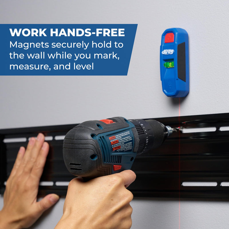 Kreg KMM1000LZ - Kreg Magnetic Stud Finder with Laser-Mark - Stud Finder & Wall Scanner - Magnetic Stud Finder Tool - with Precise Stud Magnet