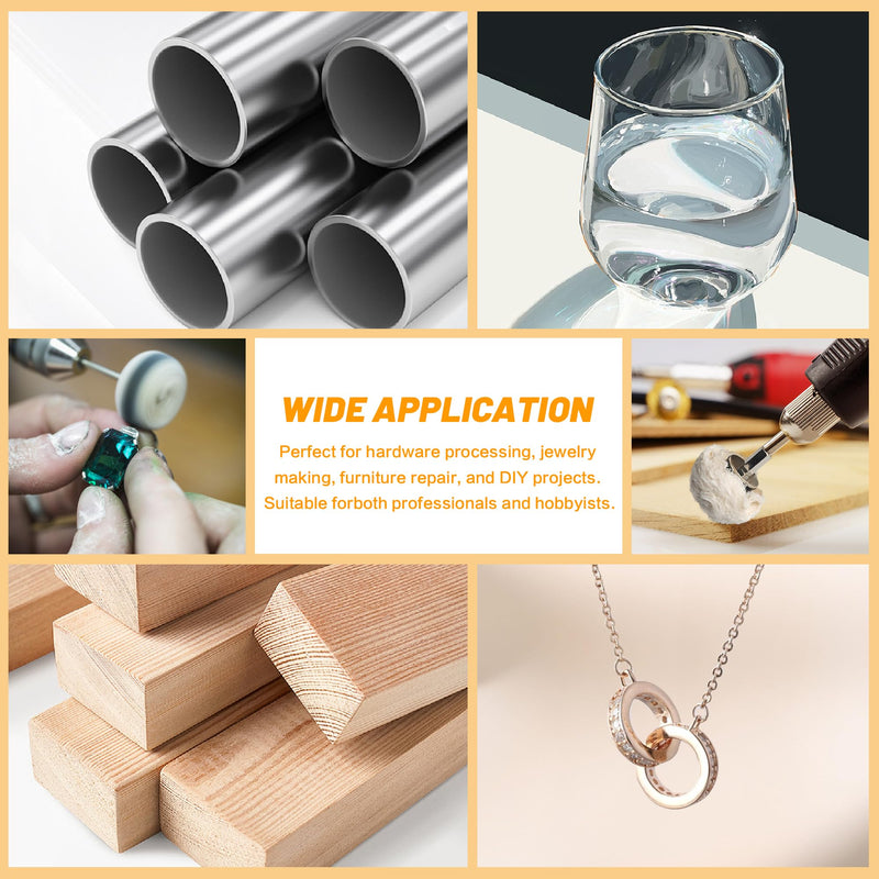 13Pcs Buffing Wheel for Drill, 3 Polishing Compounds, Aluminum Wheel Polishing Kit, Buffing Pad Polishing Tool for Car, Motorcycle, Metal, Stainless Steel, Jewelry, Wood, Ceramic, Glass 16PCS