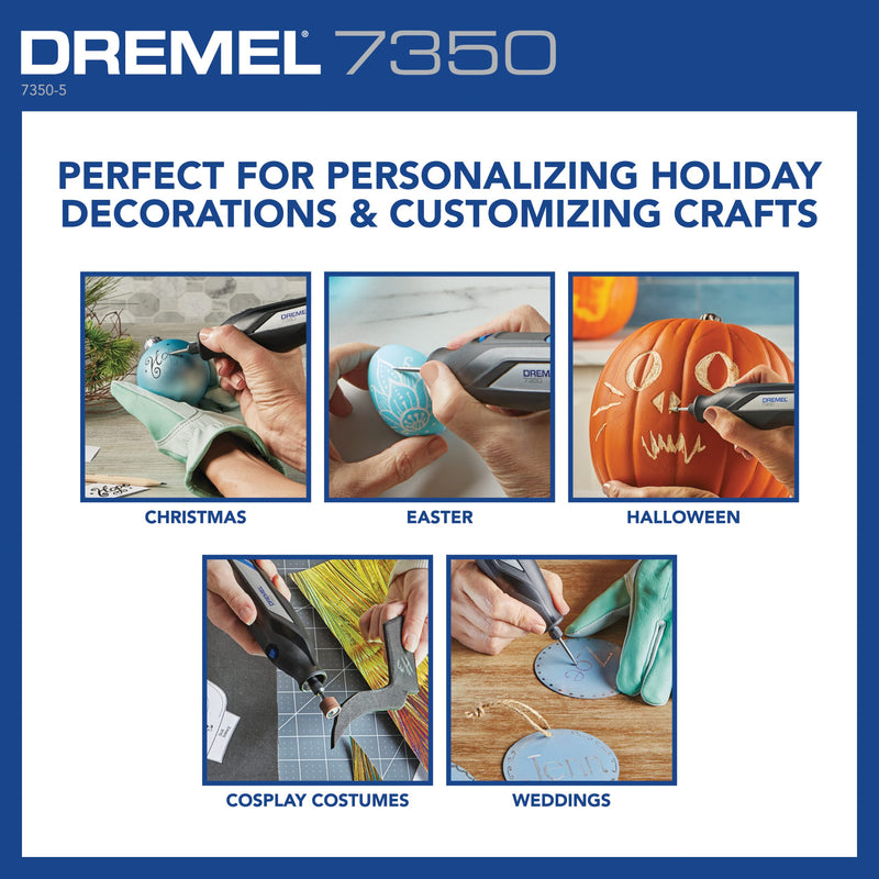 Dremel 7350-5 Cordless Rotary Tool Kit - Includes 4V Li-ion Battery and 5 Rotary Tool Accessories - Ideal for Light DIY Projects and Precision Work Original Kit