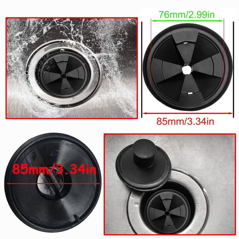 Garbage Disposal Flange Kit and Stopper for InSinkErator,3 Bolt Mount Stainless Steel Kitchen Sink Flange Parts with Stopper Compatible with InSinkErator Models Garbage Disposal(114mm) 114mm