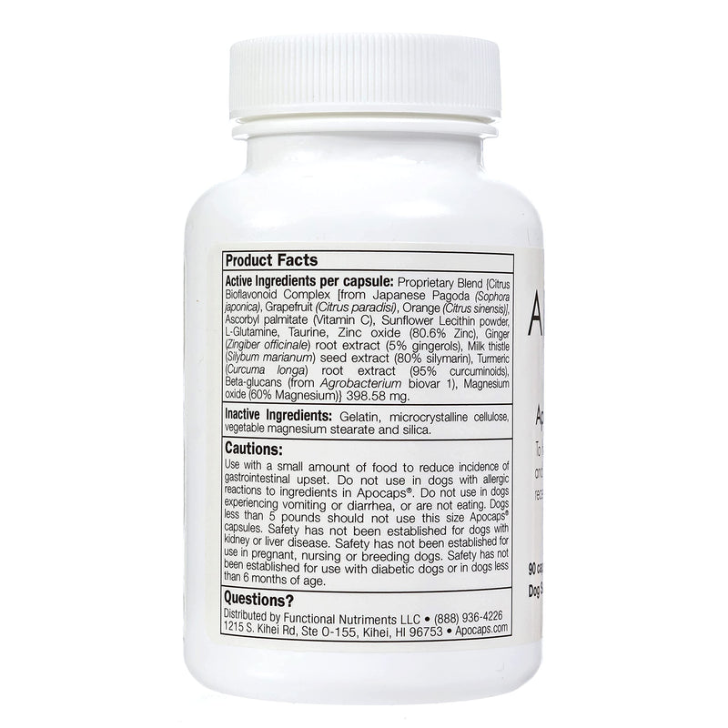 Apocaps CX Apoptogen Formula for Dogs , 90 Count (Pack of 1) - PawsPlanet Australia
