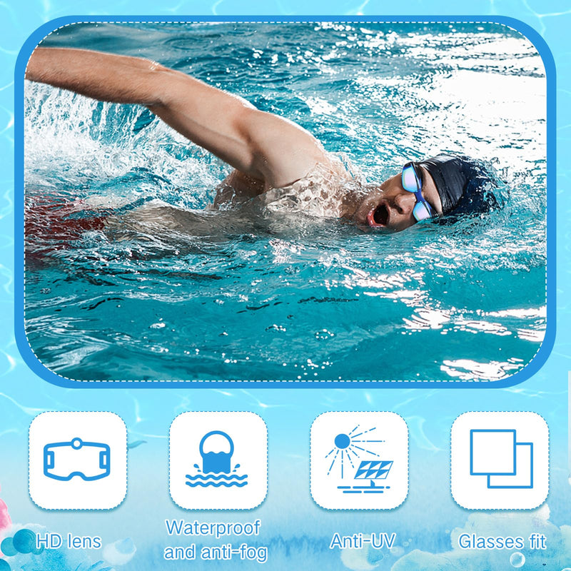Konohan 10 Pack Swim Goggles for Kids Adults Anti Fog No Leak Silicone Swimming Goggles Glasses Ear Plugs Nose Clips for Pool Brilliant Colors