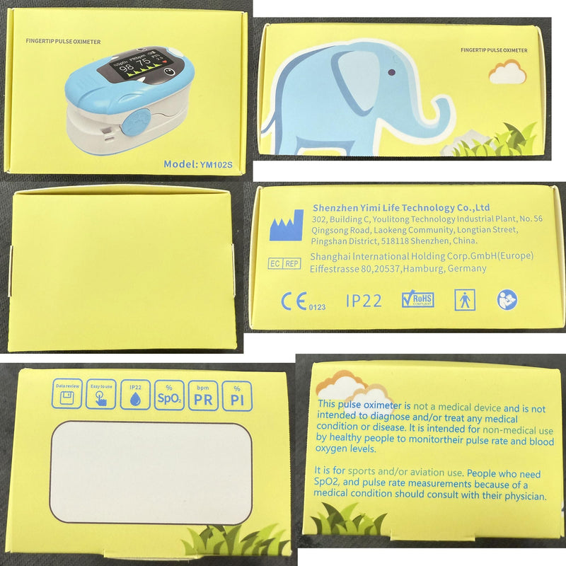 Pulse Oximeter for Kids, Pediatric Oxygen Monitor Fingertip(2+), Alarm and Brightness Ajustable
