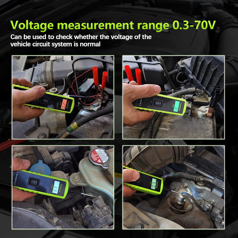 P60 Probe Tester Test Light Power Circuit Probe Tester Electrical Tester AC DC Voltage Tester Short Circuit Finder Component Activation Continuity Test 6-30V P60