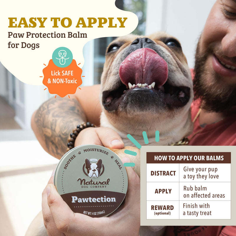 Natural Dog Company PAWDICURE Bundle, Paw Soother + PawTection Dog Paw Balms, Protect and Heal Dry, Cracked Dog Paw Pads, Organic, All Natural Ingredients, 1oz Tins - PawsPlanet Australia