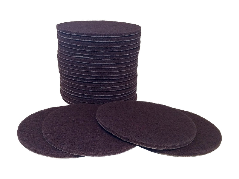 Starcke Scouring Pads, 5 inch 25 Pack Sanding Pads, Maroon Automotive Sandpaper for Automotive Paint & Paint Supplies, Very Fine Auto Body Supplies, Fabric Surface Conditioning Scuff Pad