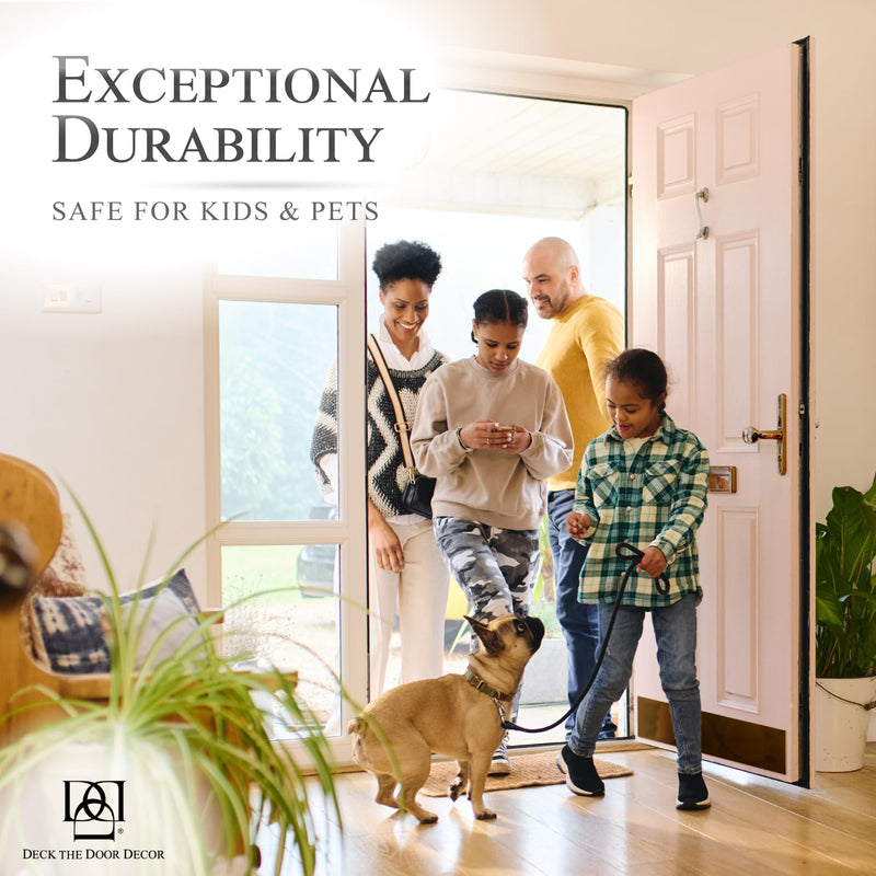 Deck the Door Decor | Door Kick Plate - Anodized Aluminum – Screw Mount – Satin Black, Satin Nickel, Shiny Brass & Oil Rubbed Bronze Finish – Many Sizes (6x30", Oil Rubbed Bronze) 6x30"