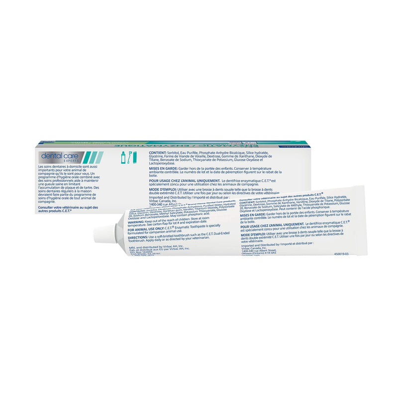Virbac CET Enzymatic Toothpaste| Eliminates Bad Breath by Removing Plaque and Tartar Buildup | Best Pet Dental Care Toothpaste Vanilla Mint - PawsPlanet Australia