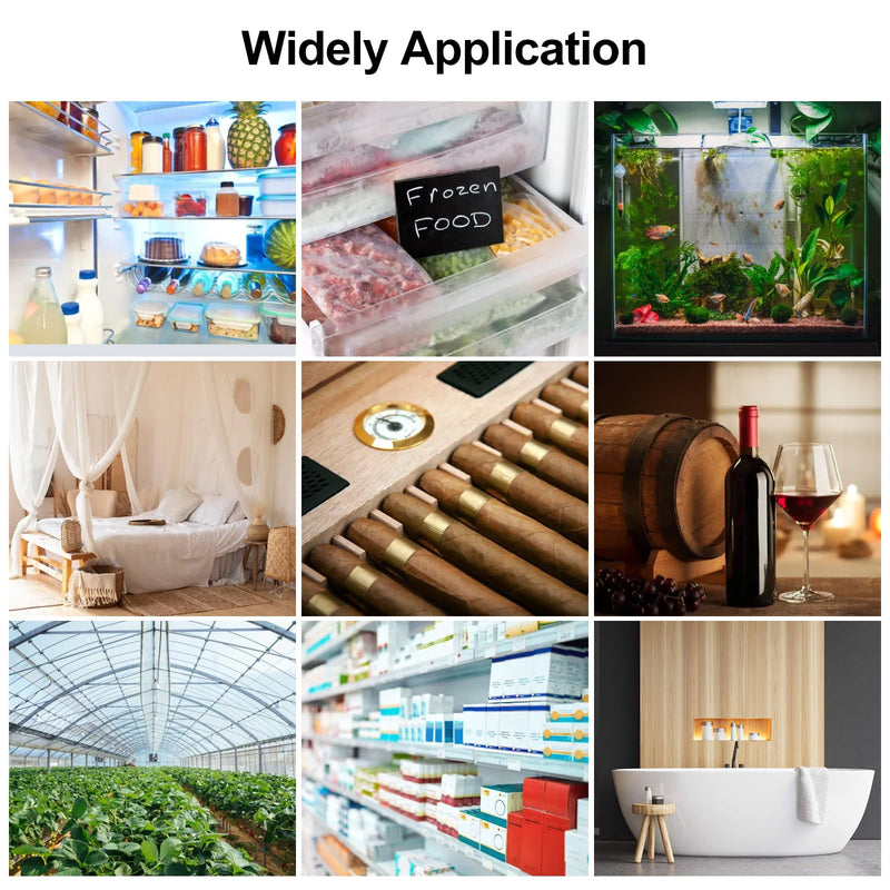 eMylo WiFi Refrigerator Thermometer Hygrometer Sensor, Wireless Freezer Temperature Humidity Monitor with App Alert, Free Data Storage Export, Dual Detection for Home Kitchen Fridge Aquarium Tub