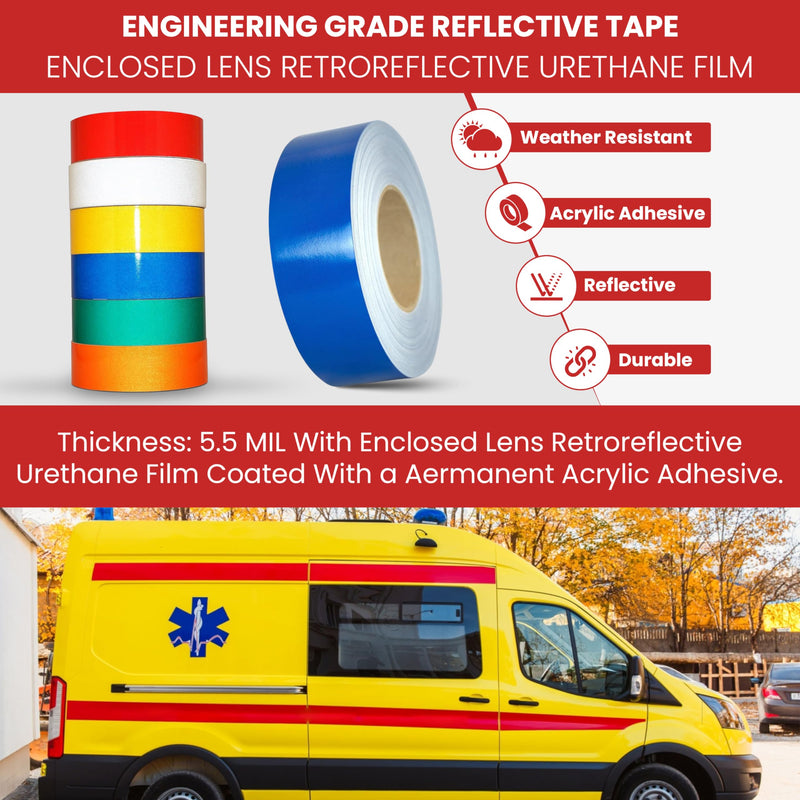 GGR Supplies - T.R.U. REF-7 Silver/White Engineering Grade Reflective Tape: 1/2 in. wide x 30 ft. length 1/2 in. (Pack of 1) - NewNest Australia