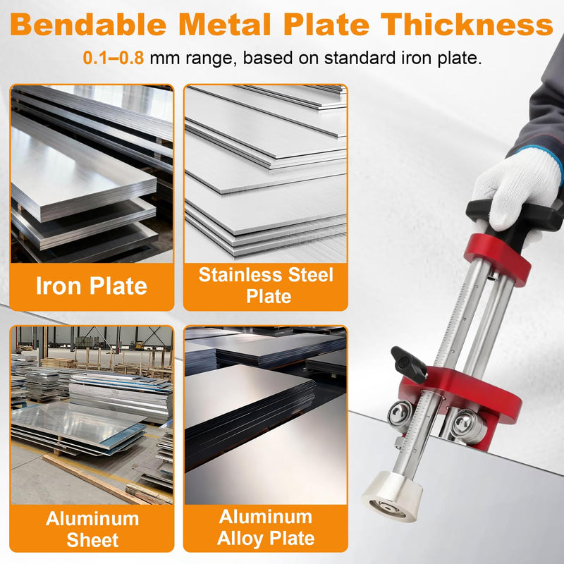 Sheet Metal Roller Bender Single-Station | 0-100° Bending Angle, 5mm-75mm Depth | Professional Sheet Metal Bending tool for Roofing Projects & Metal Fabrication