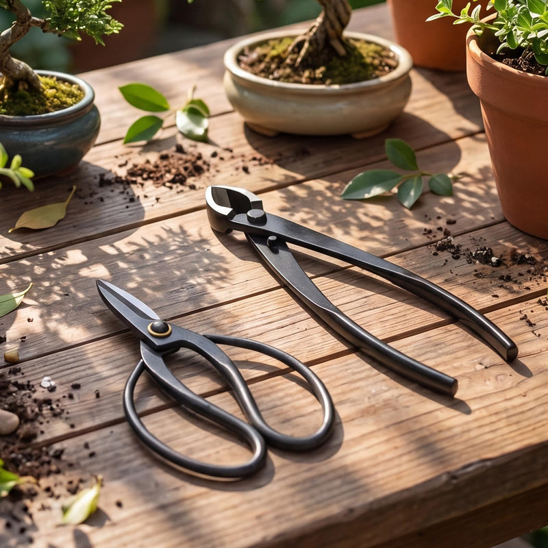 2 Pack Garden Scissors, Stainless Steel Bonsai Pruning Shears with Comfy Grip Handle, Multipurpose Trimming Shears for Bonsai, Herbs, Flowers, Home, Office (Floral Scissors Set) Floral Scissors Set