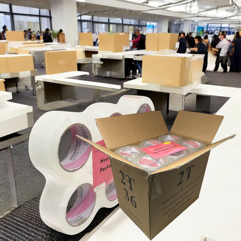 iMBAPrice Sealing Tape - 1 Box of Premium (36 Roll of 110 Yards) 36x330 Feet Long 2" Wide Ultra Clear Shipping Packaging Tape 36 Rolls / 2" Wide (Clear)