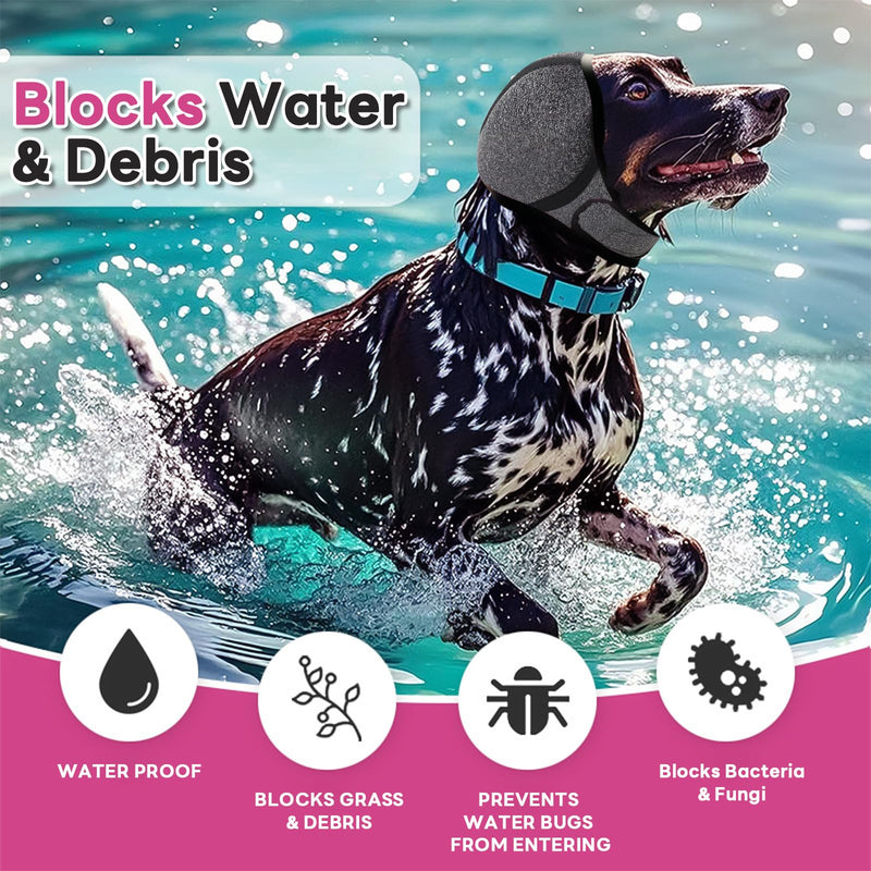 Dog Ear Muffs Noise Protection, Comfortable, Stress-Reducing Design, Perfect for Noise Reduction, Water Protection & Anxiety Medium Gray