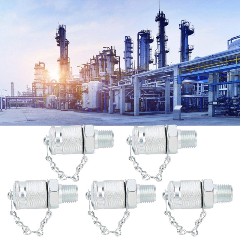 5Pcs Hydraulic Pressure Test Coupling Kit, Hydraulic Pressure Test Adapter, for PT/PPT Series Coupler(NPT1/4)