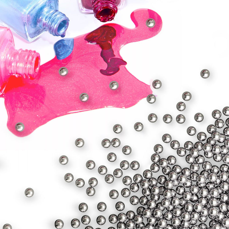 125PCS Paint Mixing Balls, 316 Stainless Steel 0.16” Nail Polish Balls, High Temperature Resistant Mini Metal Bearing Ball for Mixing Nail Polish, Oil Paint, DIY Projects 0.16 inch 125pcs