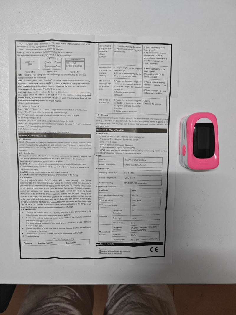 Aloway Finger Oxygen Monitor, Pulse OX, Pulse Oximeter Fingertip, Oxygen Monitor Fingertip with Pulse Monitor, SpO2 Reading Home Outdoor Sports, Pulse Oximeter(Pink) pink