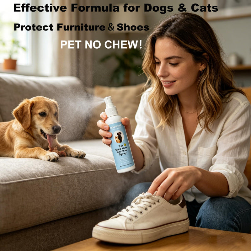 Bitter Apple Spray for Dogs & Cats, No Chew Spray for Dogs to Safeguard Furniture, Dog Deterrent Spray, Dog Repellent Spray