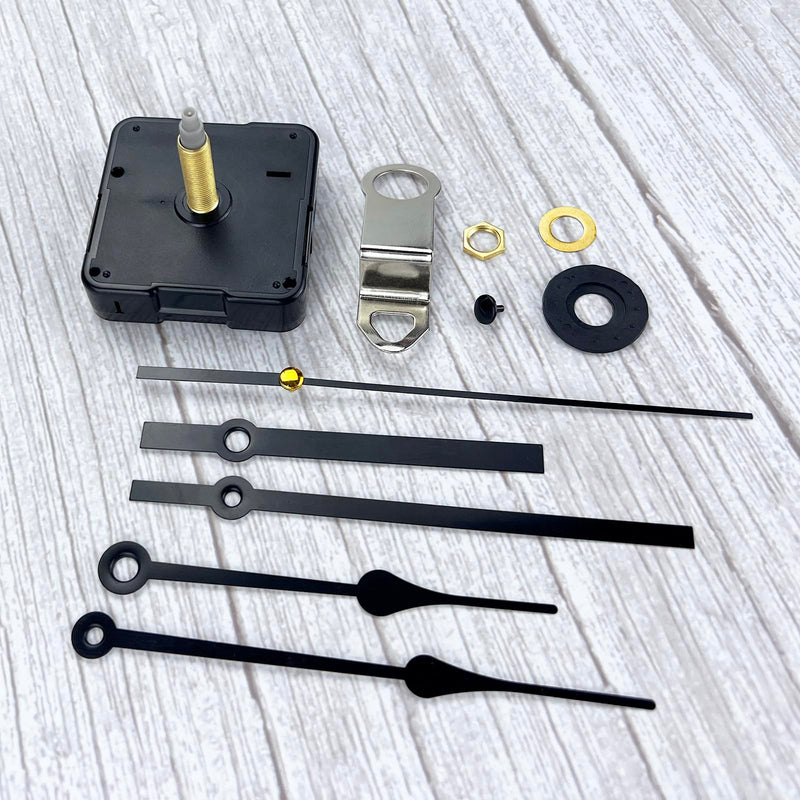 31mm Quartz Long Shaft Clock Movement DIY Wall Clock Movement Mechanism Clock Repair Kit Replacement (Shaft Length 1-1/5 inch,2 Pair Hands) Shaft Length 1-1/5 inch