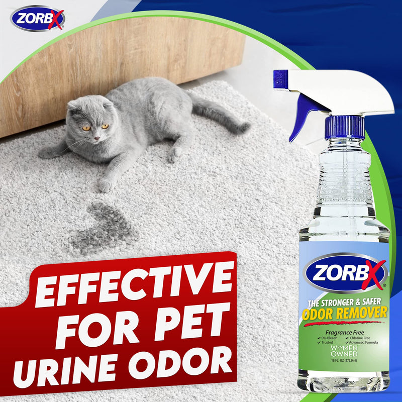 ZORBX Unscented Multipurpose Odor Remover –Safe for All, Even Children, No Harsh Chemicals, Perfumes or Fragrances, Stronger and Safer Odor Remover Works Instantly (16oz) - PawsPlanet Australia