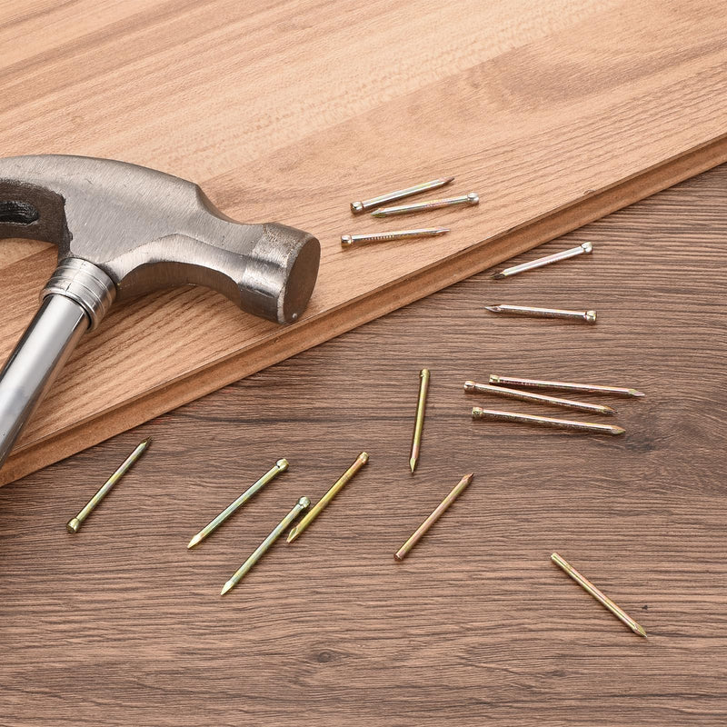 uxcell Finishing Nails Hand-Drive Hardware Carbon Steel Nails 25mm 1-inches 100pcs, Color Zinc