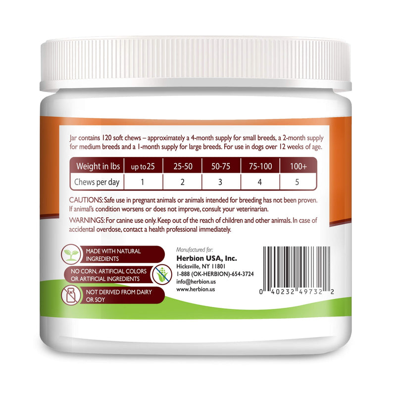 Herbion Pets Allergy + Immune Chews with Kelp & Vitamin C, 120 Soft Chews - Supports Immunity, Skin and Coat Health - Relieves Itchy Skin - Made in USA - Natural Vegetable Flavor - for Dogs 12 Weeks+ - PawsPlanet Australia
