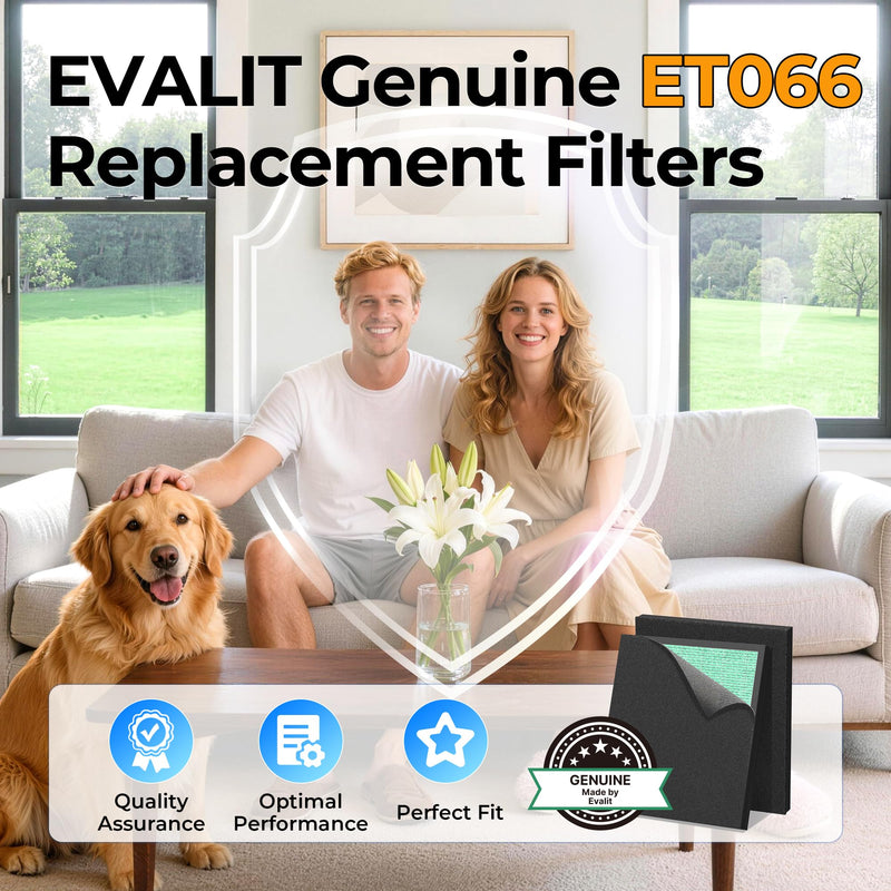 Air Purifier Replacement Filter for ET066 Pet Dander Version, 2 Pack Green