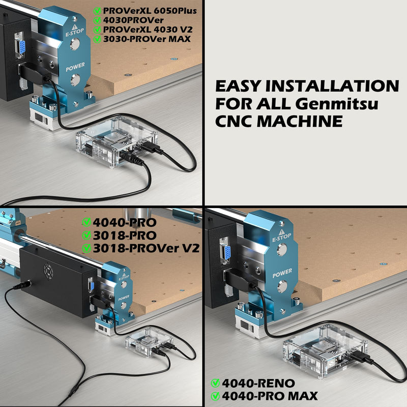 Genmitsu GGW-USB Wireless Wi-Fi Module Kit with USB Port, App G-Code Sending, Remote Control and Monitor CNC Milling Machine Offline Controller for all CNC Machine